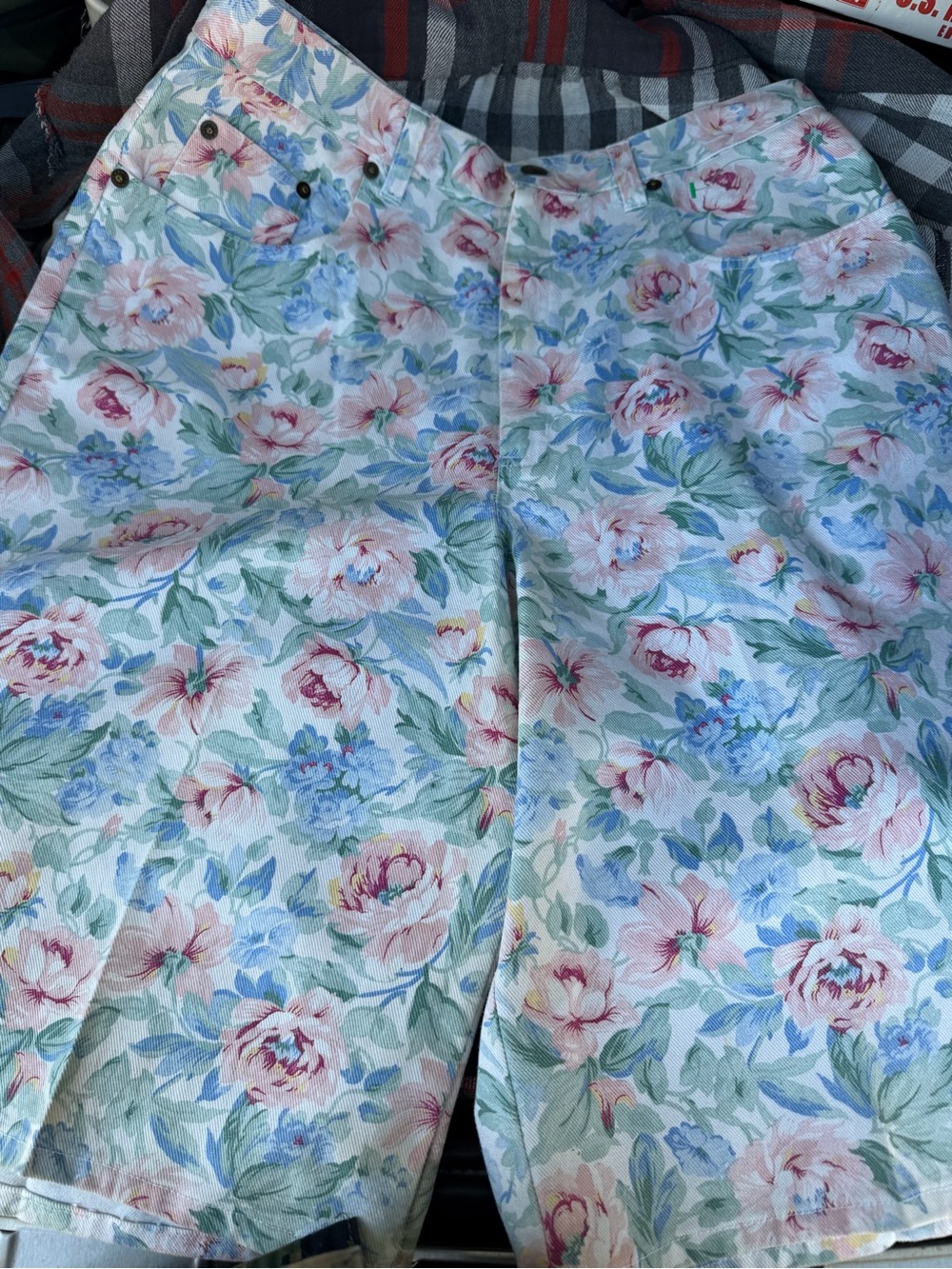 Essentials Floral-Print Women’s Shorts - Pink, Blue & Green